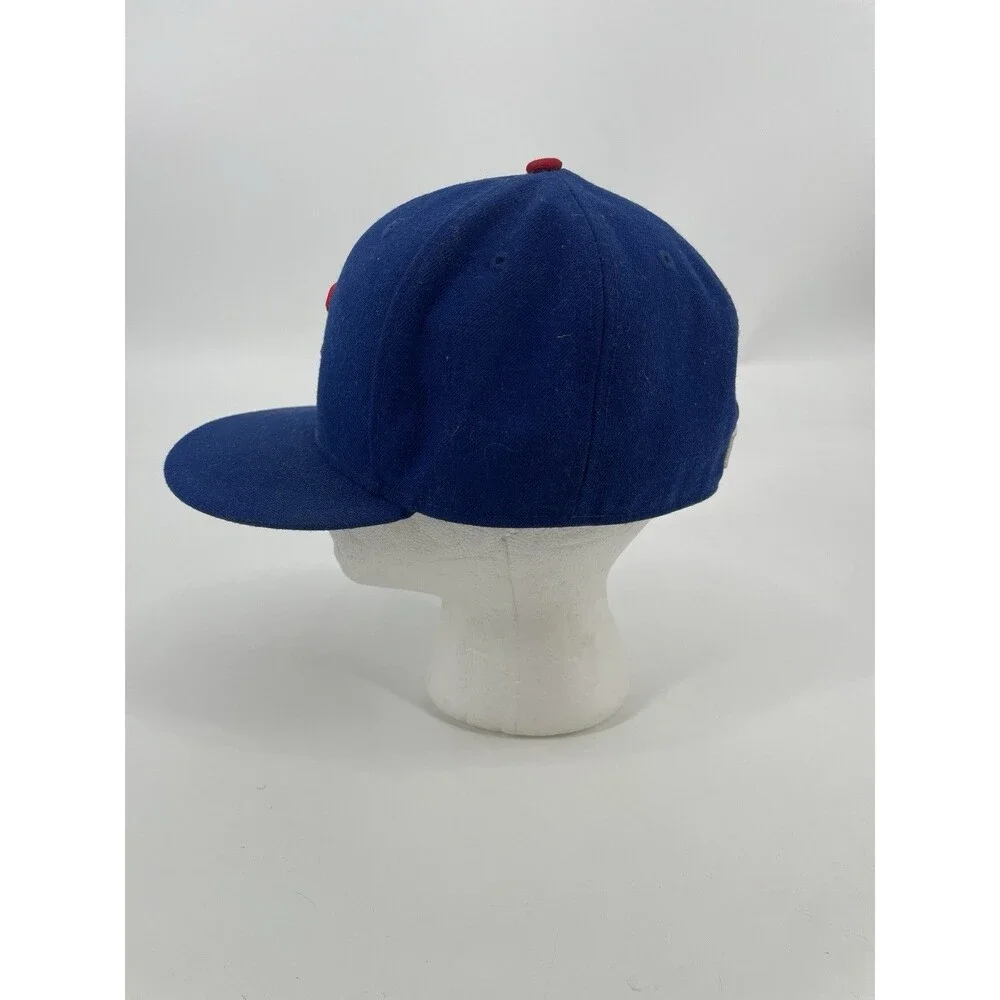 Chicago Cubs New Era 59Fifty Fitted Size 7 1/4 MLB Blue Cap Plain Logo - Picture 5 of 7